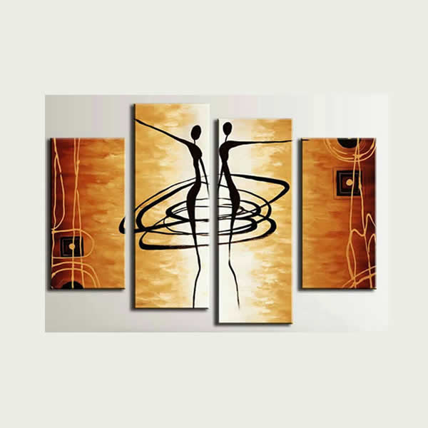 4 Piece African Inspired Unique Art