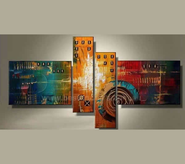 4 Piece contemporary African Abstract Art