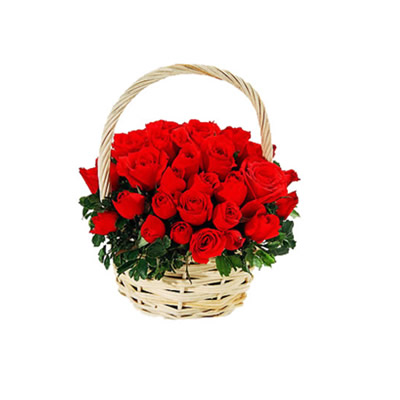 Red Roses Basket