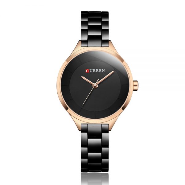 CURREN 9015 Women New Style Quartz Watch Ladies Casual Chain Steel Band Wristwatches