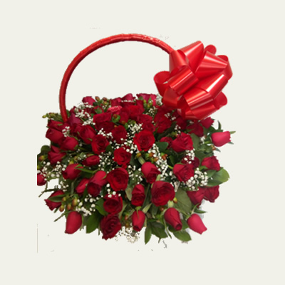 Red Roses Basket
