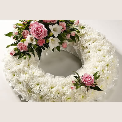 White Round Wreath