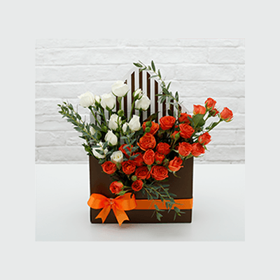 Orange Spray Roses Envelope
