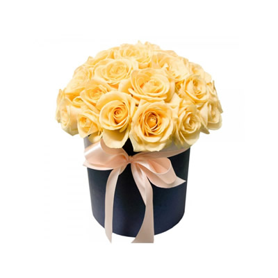 Peach Roses Hat Box