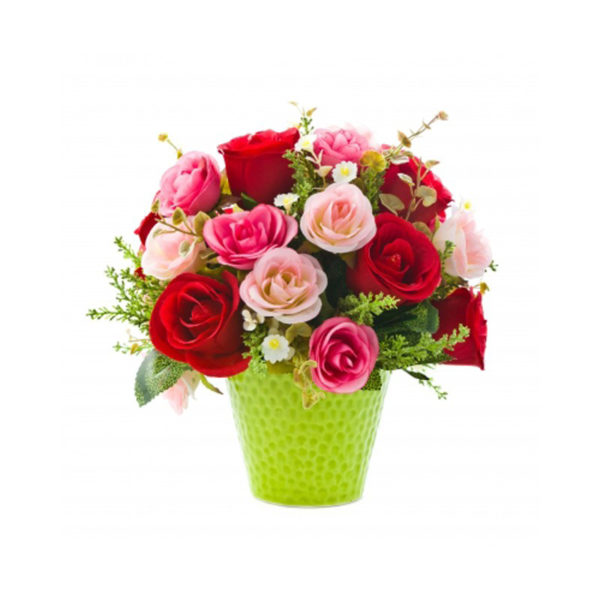 Vase of Mixed Roses
