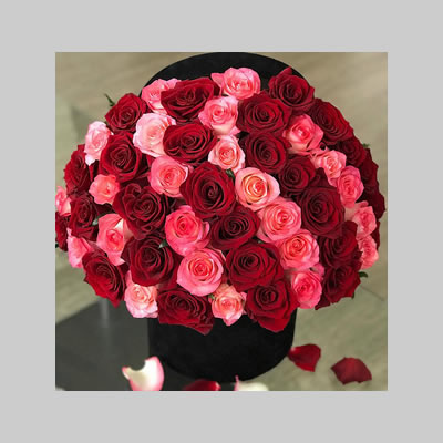 Red and Peach Hat Box